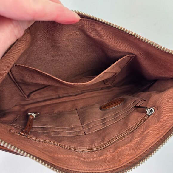 Fossil Sydney Brown Leather Crossbody Bag - Picture 10 of 16